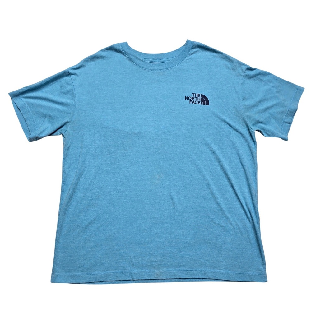 The North Face Butterfly Graphic T-Shirt Heathered Blue Gorpcore Womens Medium
